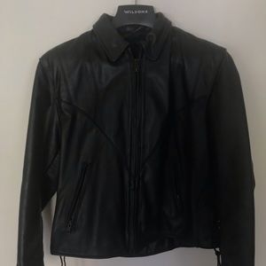 Women’s leather riding jacket